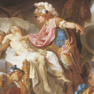 Achille dépose aux pieds de Patrocle le corps d'Hector - Le Bouteux