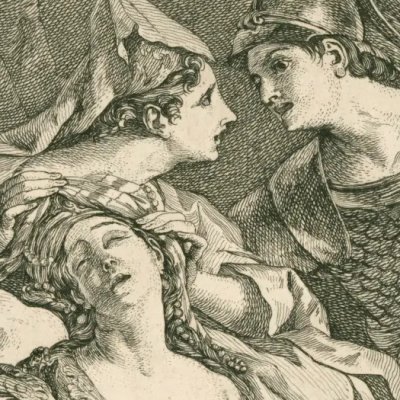 La mort de Cléopâtre - L. J. Le Lorrain d'après J. F. de Troy