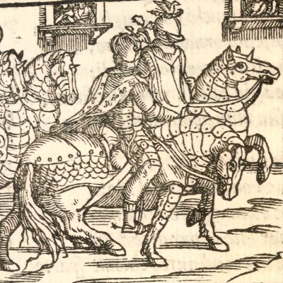 Roland et ses hommes pénètrent dans Dordrecht pour délivrer Birène (Roland furieux Perchacino 1567, ch9)
