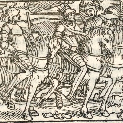 Guidon le sauvage se joint à Renaud et à ses compagnons (Roland furieux Perchacino 1567, ch31)