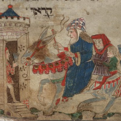 L'arrivée du Messie à Jérusalem (Haggadah de Washington