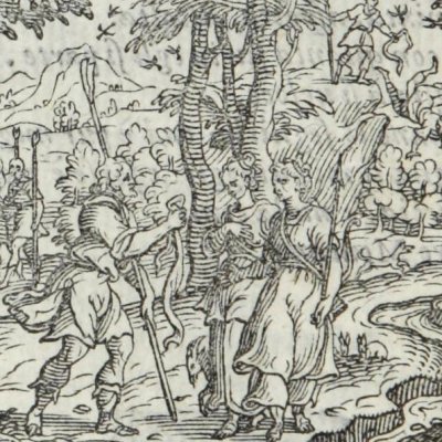 Silvie conte à Daphné comment elle a échappé au loup (Le Tasse, Aminte, 1583, acte IV)