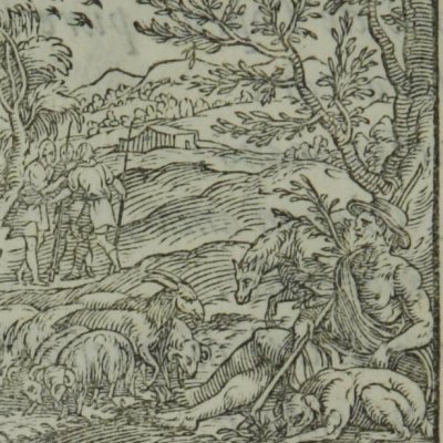 Berger, ses moutons et ses chiens (Venise, Alde Manuce, 1590, acte IV)