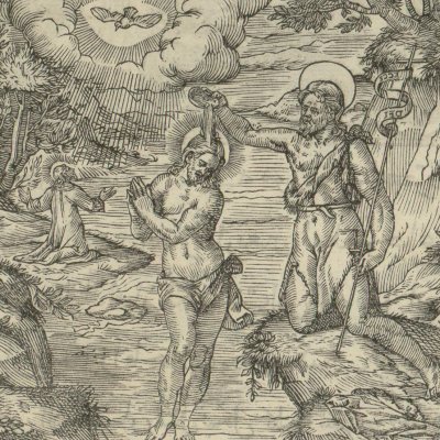 Baptême du Christ (Evangiles arabes de Raimondi)