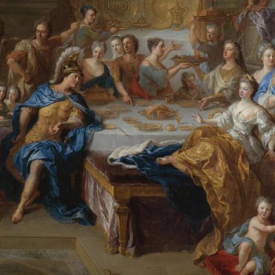 Banquet de Didon et d'Énée. Portrait allégorique du duc et de la duchesse du Maine - François de Troy