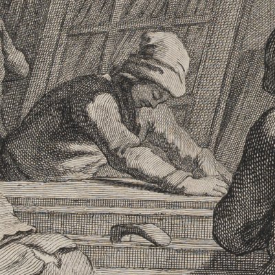 Atelier du sieur Jadot menuisier - Chenu d'après Amand