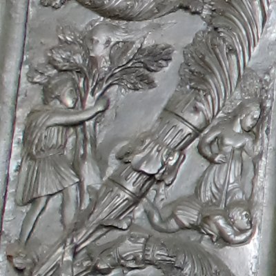 Apollo and Daphne, Pyramus and Thisbe (St Peter's Gate, St Paul's panel) - Filarete