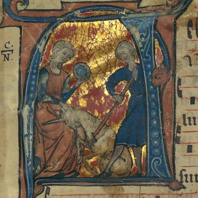 Mort de la licorne (Chansonnier Cangé, Bnf FR846 F1)