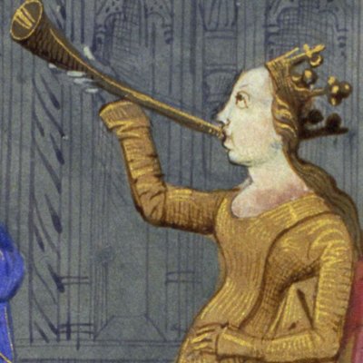 Yseut passe l'épreuve de la corne (Tristan en prose, Français 102, fol 67v)