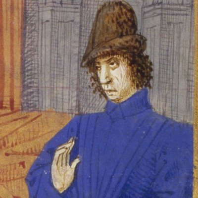 Tristan se blesse sur les faux (Tristan en prose, Français 102, fol 68v)