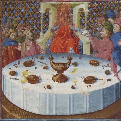 Châtiment de Brumant au siège périlleux (Lancelot du lac,  Français 120) - M. des cleres femmes
