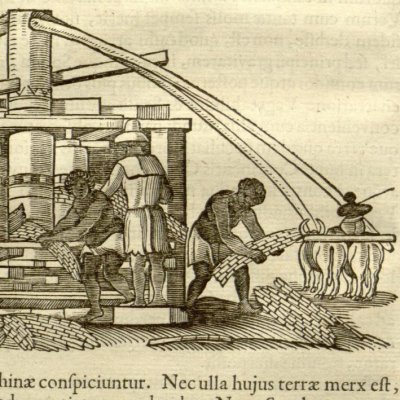 Presse à canne à sucre (De Indiae utriusque re naturali et medica)