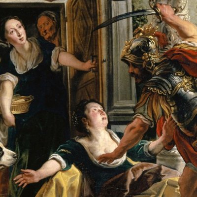 Ulysse menace Circé de son épée - Jordaens