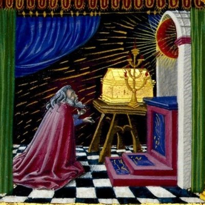 Moïse dans la Tente du Rendez-vous (Bible de Borso d’Este, Nombre) - Taddeo Crivelli