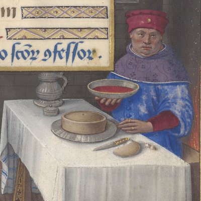 Le signe du Poisson : Carême (Grandes heures d’Anne de Bretagne, fol5r) - Jean Bourdichon