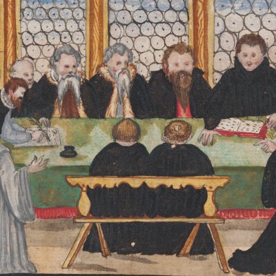 Compromis trouvé lors de la dispute de Zurich, 1523 (Heinrich Bullinger, Historia) 
