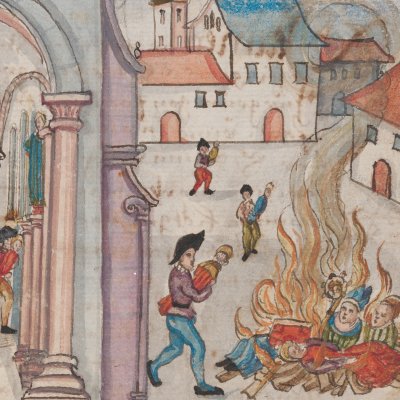 Destruction des images à Zurich en 1524 (Heinrich Bullinger, Historia) 