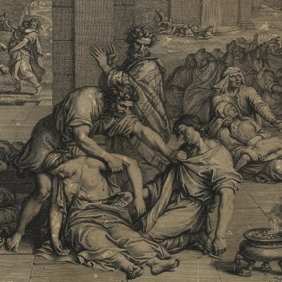 La peste d'Egine - Audran d'après Mignard