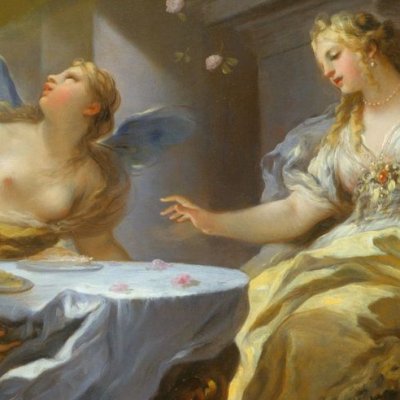 Psyché servie par des esprits invisibles (Histoire de Cupidon et de Psyché, 5) - Luca Giordano