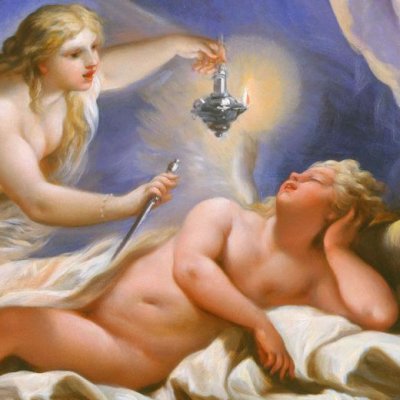 Psyché découvre Cupidon endormi (Histoire de Cupidon et de Psyché, 8) - Luca Giordano