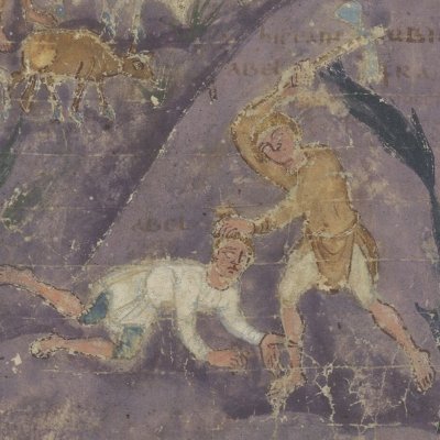 Abel et Caïn (Pentateuque Ashburnham, F6r)