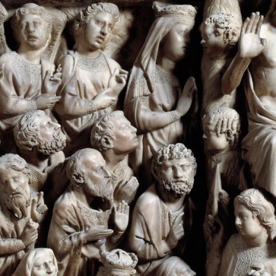 Le jugement dernier, les élus (Chaire du Duomo de Sienne) - Nicola Pisano