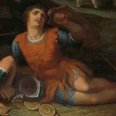 Victoire des Bataves contre les Romains près du Rhin (Révolte des Bataves, 4) - Otto van Veen