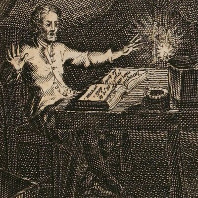 Rêve et conversion de Robinson (Robinson Crusoe, trad. fr., Amsterdam, Chatelain 1727)