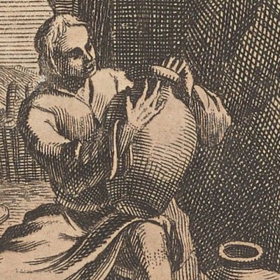 R. fabrique des pots pour ses provisions (Robinson Crusoé, trad. hollandaise, 1721)