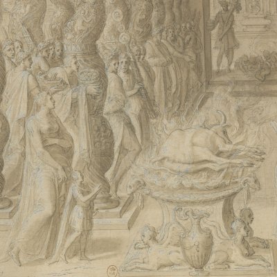 Sacrifice à la mort de Mausole (Histoire de la reine Artémise) - Antoine Caron