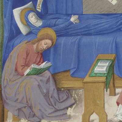 Dormition de la Vierge (Jacques de Voragine, Légende dorée, Bnf Fr245 43r)