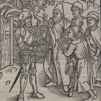 Le chevalier donne à lire son livre (Der Ritter von Thurn, 1493) - Dürer