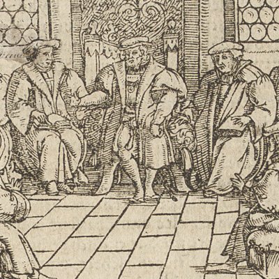 Le colloque de Marbourg, 1529 (Rabus, Historien…, t4, Strasbourg, 1556)