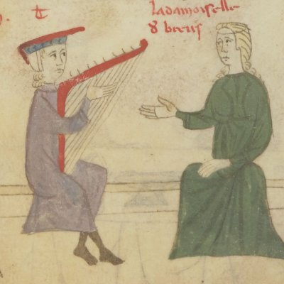 Tristan chantant (Roman de Tristan abrégé, Bnf FR760, F116)