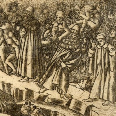 Au bord du 7e cercle, Virgile fait signe à Géryon (Dante, Enfer, chant 16) - Baccio Baldini