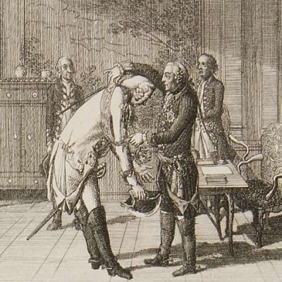 Le général de Nassau est décoré par Frédéric II (Brandenburgische Geschichte…) - Chodowiecki