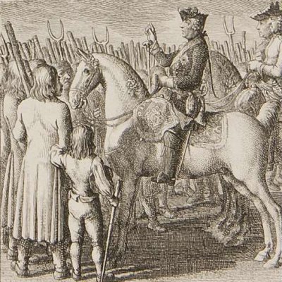 Frédéric exhorte les Silésiens à la tolérance (Brandenburgische Geschichte…) - Chodowiecki