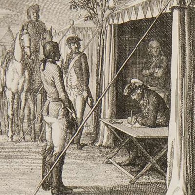 Frédéric ordonne un Te Deum à Breslau (Brandenburgische Geschichte…) - Chodowiecki