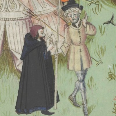 Faux-semblant et Malebouche au Château d'amour (Le Champion des Dames, Bnf Fr 12476, F3v)