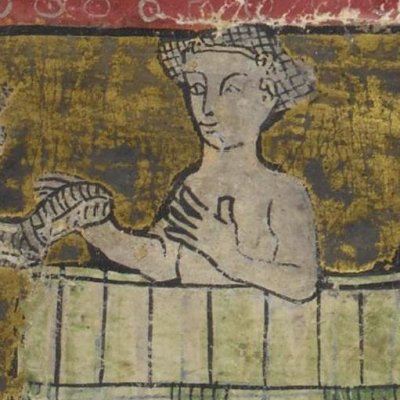 Lancelot sauve une Demoiselle d'un bain bouillant (BL Additional 5474, F144r)