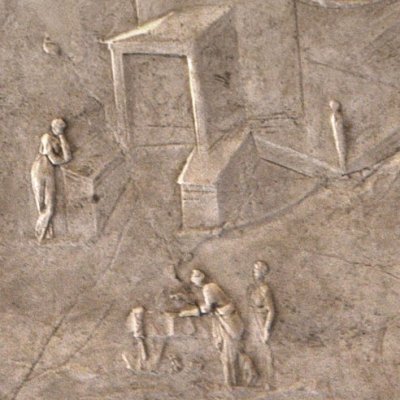 Paysage d'idylle (Décor en stuc d'une maison sous la Villa Farnesina)
