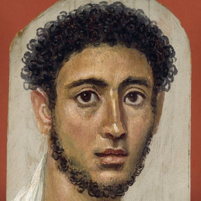Portrait funéraire de jeune homme en habit romain (Portraits du Fayoum)