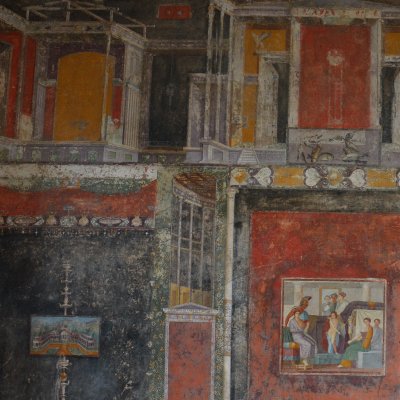 Maison de Marcus Lucretius Fronton, mur nord du tablinum