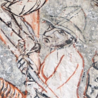 Crucifixion. Le coup de lance (Église Sogn Gieri de Rhäzüns)
