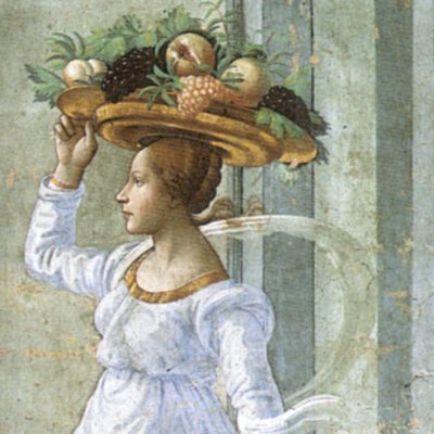 Naissance de Jean-Baptiste (Histoire de la Vierge, chapelle Tornabuoni) - Ghirlandaio