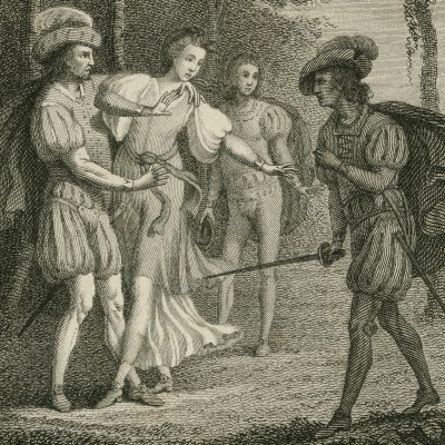 Les deux gentilshommes de Vérone (Shakespeare's plays, Londres, Bell, t.6, 1774) - Edwards
