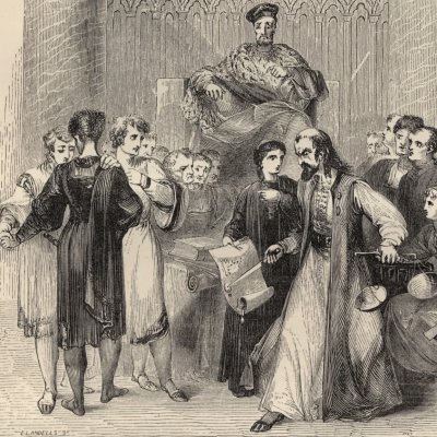 Le marchand de Venise, frontispice (The Pictorial Shakspeare, éd. Knight) - Harvey