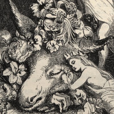 Le Songe d'une nuit d'été, IV, 1. Le rêve (The Works of Shakespeare, éd. H. Staunton, 1865) - Gilbert