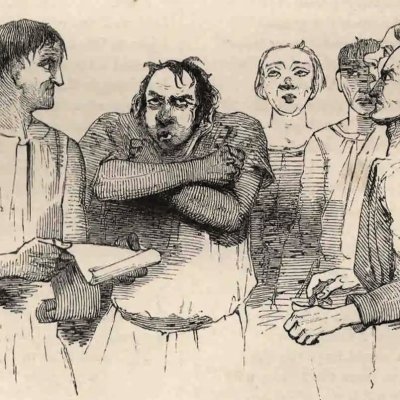 Le songe d'une nuit d'été, I, 2. Les machinistes (The Works of Shakspere, Londres, 1846) - Meadows