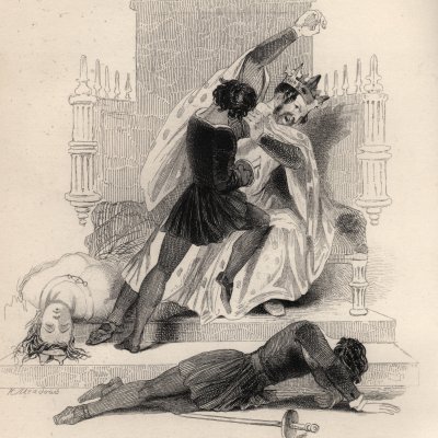 Hamlet, frontispice (The Works of Shakspere, Londres, 1846) - Meadows